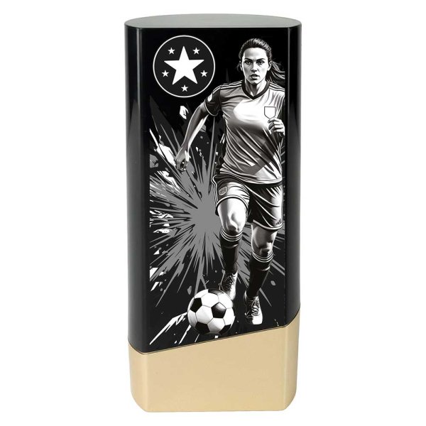 Prime Heavyweight Football Trophy | Female | Black | 160mm
