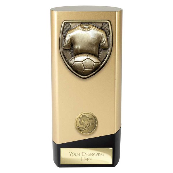 Prime Cobra Football Shirt & Ball Trophy | Heavyweight | Gold | 160mm