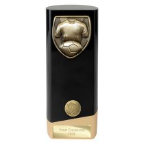 Prime Cobra Football Shirt & Ball Trophy | Heavyweight | Black | 190mm