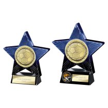 Superstar Football Trophy | Blue & Black | 110mm