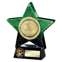 Superstar Football Trophy | Green & Black | 140mm