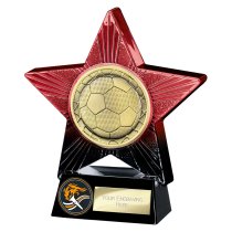 Superstar Football Trophy | Red & Black | 140mm