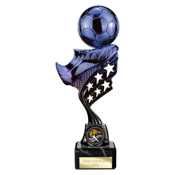 Innov8 Football Trophy | Blue & Black | 230mm