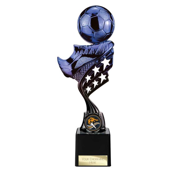 Innov8 Football Trophy | Blue & Black | 250mm