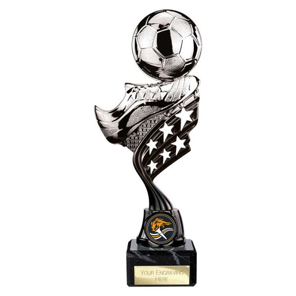 Innov8 Football Trophy | Silver & Black | 230mm