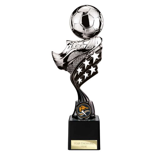 Innov8 Football Trophy | Silver & Black | 250mm