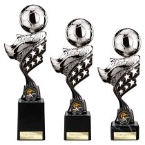 Innov8 Football Trophy | Silver & Black | 275mm