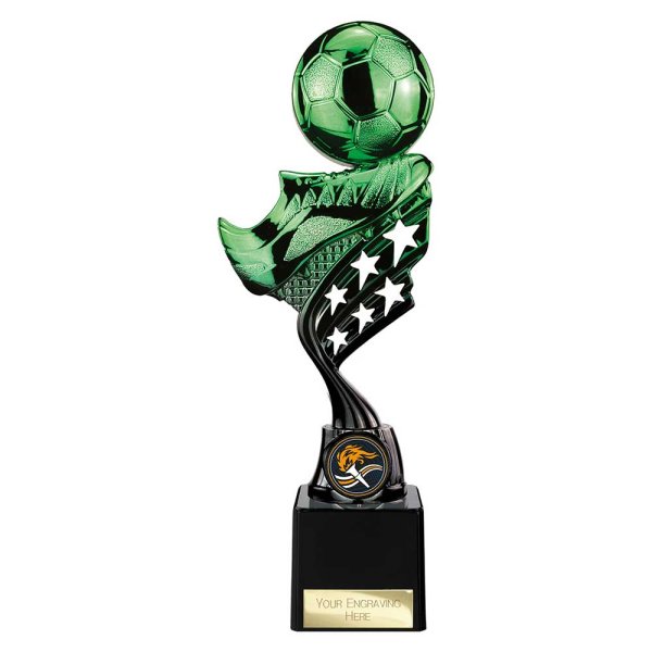 Innov8 Football Trophy | Green & Black | 250mm
