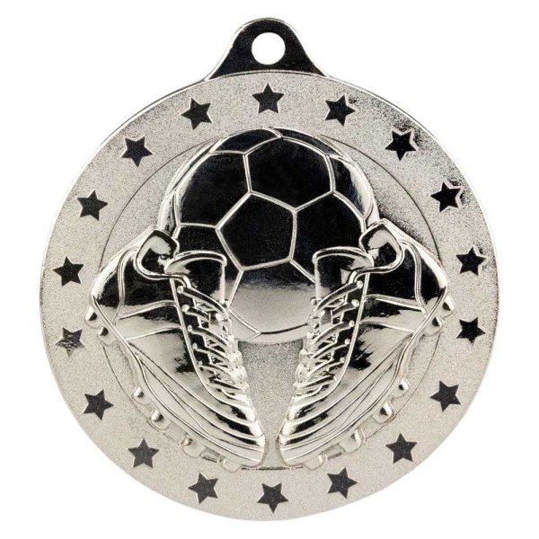 Cascade Stars Football Medal | Silver | 50mm