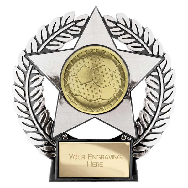 Emperor Star Football Plaque | Silver | 120mm