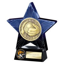 Superstar Goalkeeper Trophy | Blue & Black | 140mm