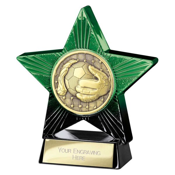 Superstar Goalkeeper Trophy | Green & Black | 110mm
