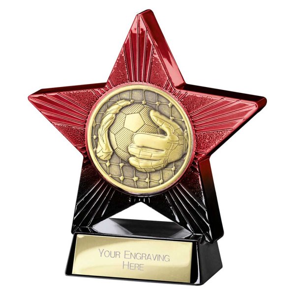 Superstar Goalkeeper Trophy | Red & Black | 110mm