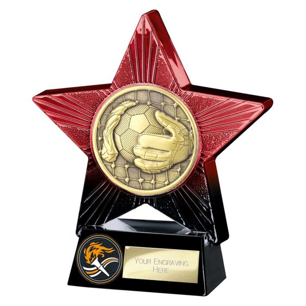 Superstar Goalkeeper Trophy | Red & Black | 140mm