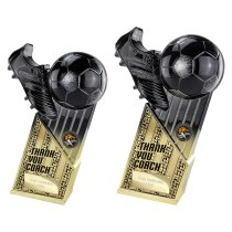 The Marauders Football Trophy | Thank You Coach | Black & Gold | 245mm