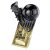The Marauders Football Trophy | Top Goal Scorer | Black & Gold | 245mm - PX26113D