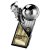 The Marauders Football Trophy | Managers Player | Black & Silver | 245mm - PA26109D