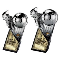 The Marauders Football Trophy | Most Improved | Black & Silver | 280mm