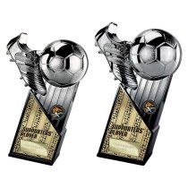 The Marauders Football Trophy | Supporters Player | Black & Silver | 245mm