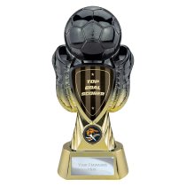 Tournament Football Trophy | Top Goal Scorer | Black & Gold | 245mm