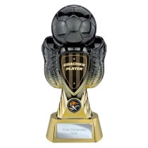 Tournament Football Trophy | Coaches Player | Black & Gold | 280mm
