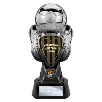 Tournament Football Trophy | Player of the Year | Black & Silver | 245mm