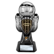 Tournament Football Trophy | Managers Player | Black & Silver | 280mm