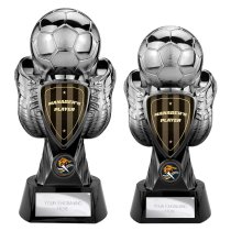Tournament Football Trophy | Managers Player | Black & Silver | 280mm