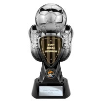 Tournament Football Trophy | Top Goal Scorer | Black & Silver | 245mm