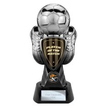 Tournament Football Trophy | Player of the Match | Black & Silver | 245mm