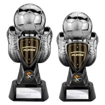 Tournament Football Trophy | Supporters Player | Black & Silver | 245mm