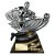 Power Strike Football Trophy | Top Scorer | Black & Silver | 200mm - PA26188B