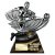 Power Strike Football Trophy | Player of the Month | Black & Silver | 200mm - PA26190B