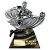 Power Strike Football Trophy | Players Player | Black & Silver | 180mm - PA26191A
