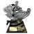 Power Strike Football Trophy | Most Improved | Black & Silver | 200mm - PA26192B