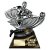 Power Strike Football Trophy | Player of the Match | Black & Silver | 180mm - PA26193A