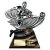 Power Strike Football Trophy | Thank You Coach | Black & Silver | 180mm - PA26194A