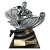Power Strike Football Trophy | Supporters Player | Black & Silver | 180mm - PA26197A