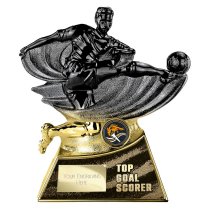 Power Strike Football Trophy | Top Scorer | Black & Gold | 180mm