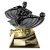 Power Strike Football Trophy | Supporters Player | Black & Gold | 180mm - PX26197A
