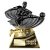 Power Strike Football Trophy | Coaches Player | Black & Gold | 180mm - PX26222A