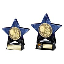 Superstar Football Trophy | Top Goalscorer | Blue & Black | 110mm