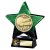 Superstar Football Trophy | Most Improved | Green & Black | 140mm - PQ25053B
