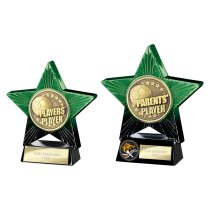Superstar Football Trophy | Parents Player | Green & Black | 110mm