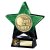 Superstar Football Trophy | Player of the Month | Green & Black | 140mm - PQ25056B