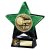 Superstar Football Trophy | Player of the Year | Green & Black | 140mm - PQ25057B