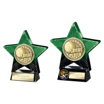 Superstar Football Trophy | Players Player | Green & Black | 140mm