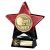 Superstar Football Trophy | Player of the Month | Red & Black | 140mm - PX25056B