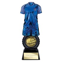 Intensity Football Trophy | Most Improved | Blue | 260mm