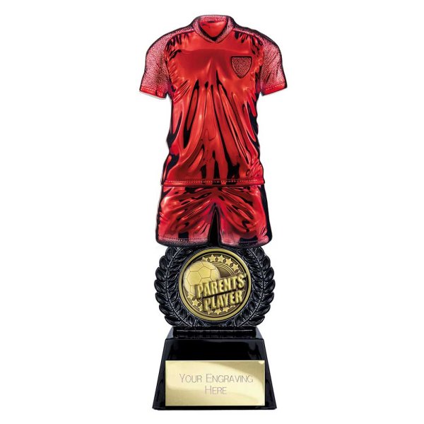 Intensity Football Trophy | Parents Player | Red | 260mm